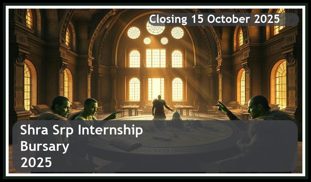 **SHRA SRP Internship Bursary 2025 – Closing Date: 15 October 2025 Apply Now**