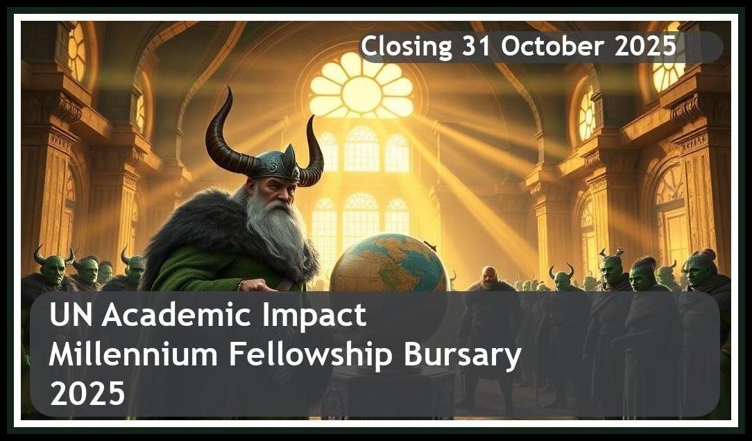 UN Academic Impact/MCN Millennium Fellowship 2026 Bursary – Closing Date: 31 October 2025 – Don’t Miss Out!