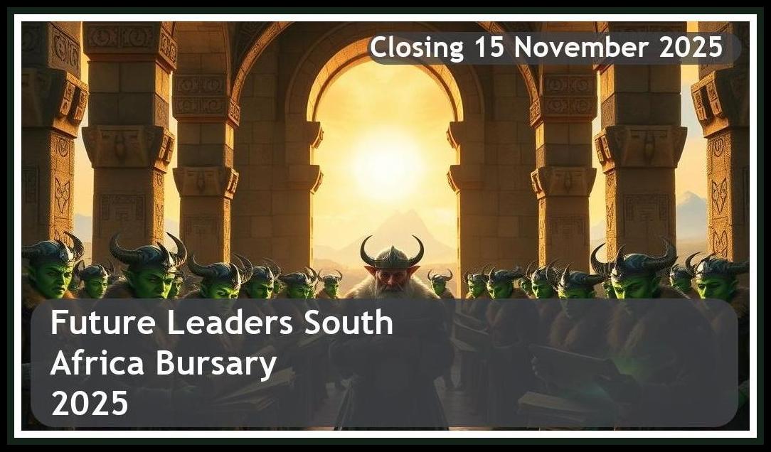 Future Leaders South Africa Bursary 2025 – Closing Date: 15 November 2025 Apply Now