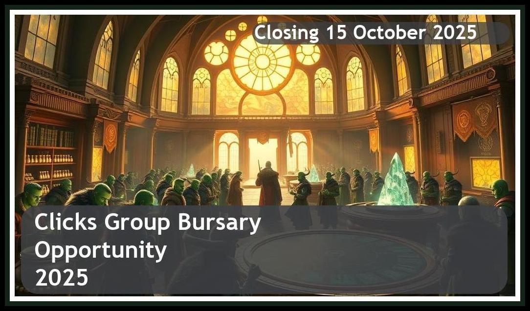 Clicks Group Bursary 2026 – Closing Date: 15 October 2025 – Apply Now!