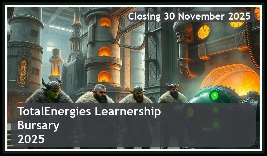 TotalEnergies Learnership Bursary 2025 – Closing Date: 30 November 2025 Apply Now!