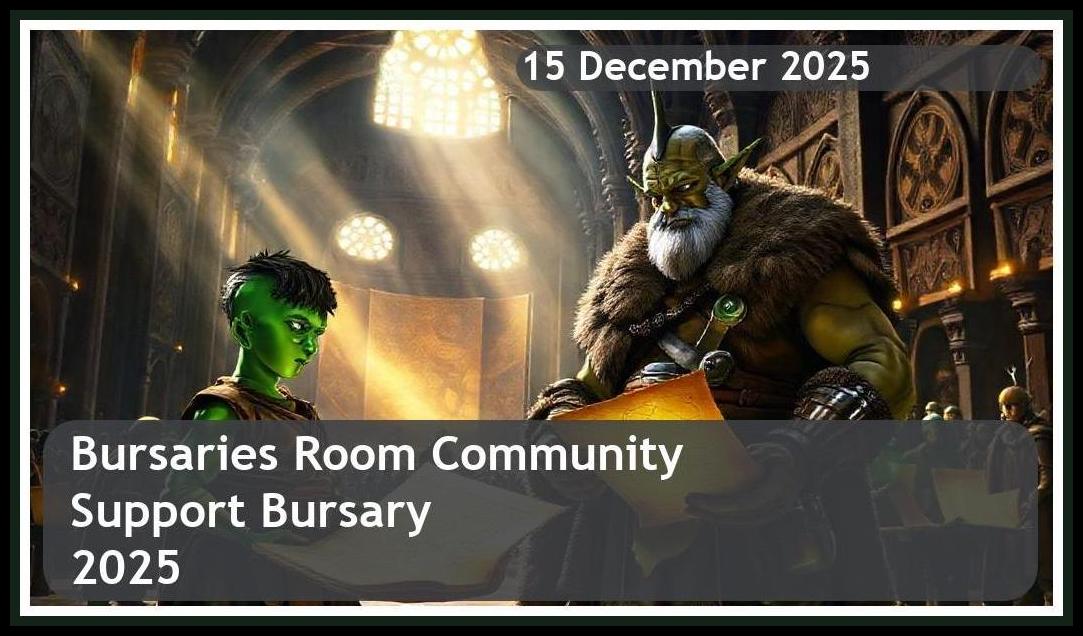 Bursaries Room Community Support Bursary 2025 – Closing Date: 15 December 2025 Apply Now