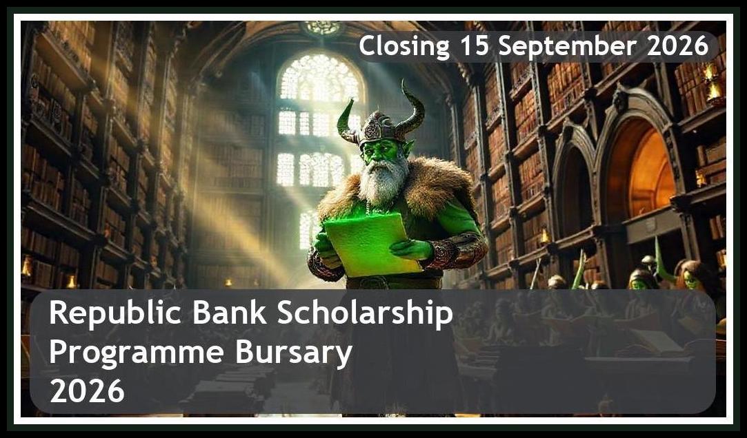 Republic Bank Scholarship Programme Bursary 2026 – Closing Date: 15 September 2026 – Apply Now!