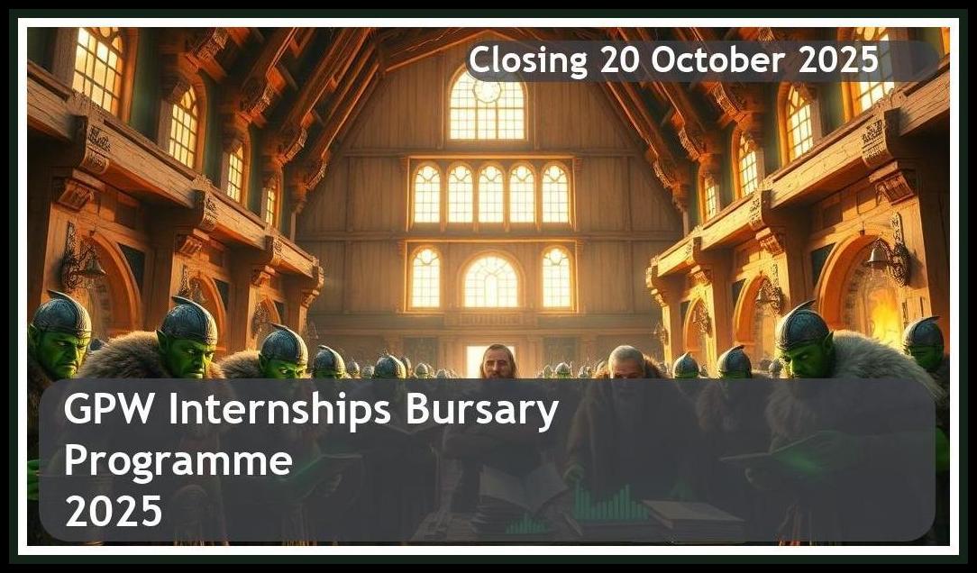 GPW Internships 2026 Bursary – Closing Date: 20 October 2025 Apply Now