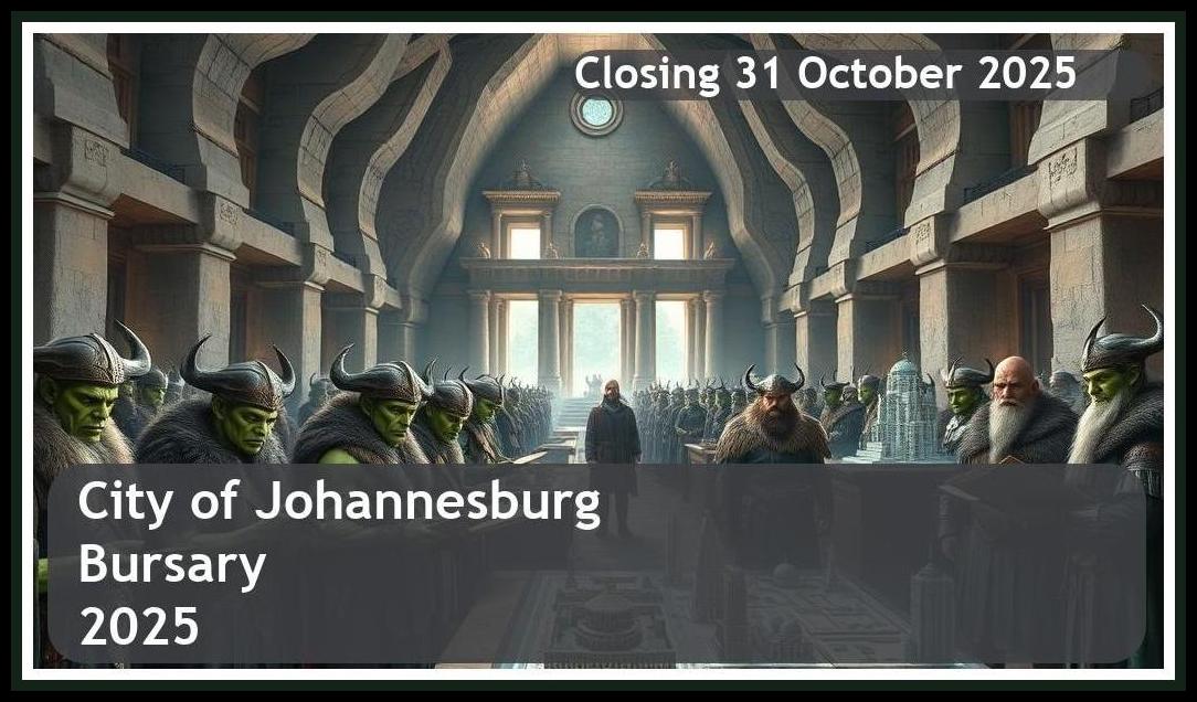City of Johannesburg Bursary 2026 – Closing Date: 31 October 2025 – Apply Now!