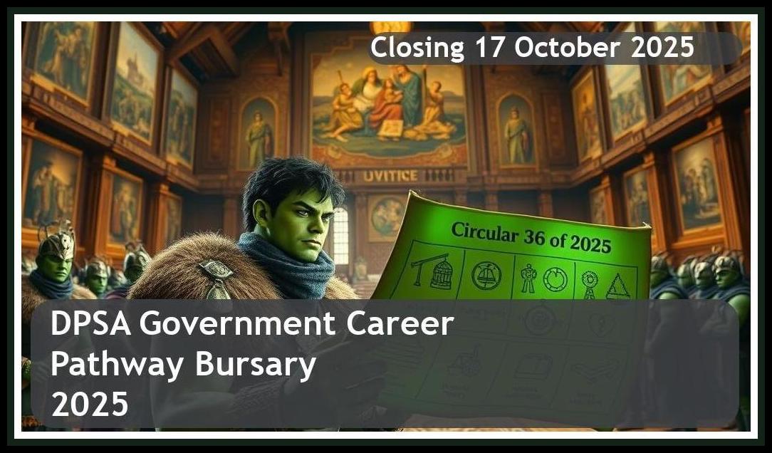 DPSA Government Career Pathway Bursary 2025 – Closing Date: 17 October 2025 – Secure Your Future!