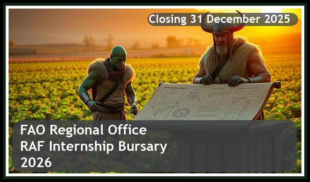 **FAO Regional Office Africa (RAF) Internship Bursary 2026 – Closing Date: 31 December 2025, Apply Now!**
