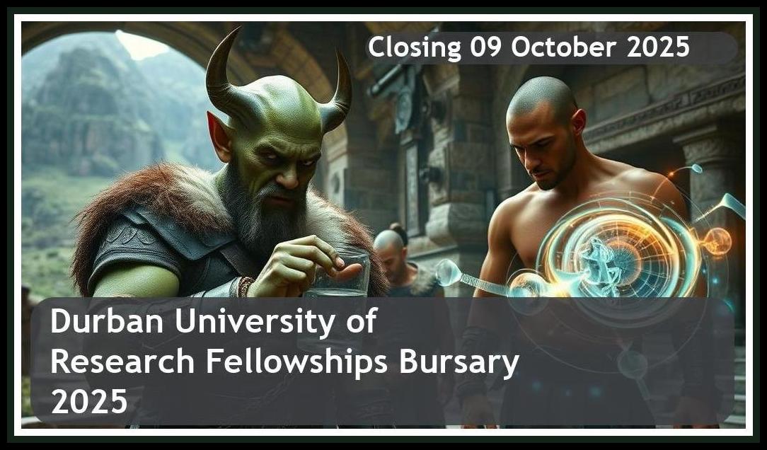 Durban University of Technology Research Fellowships Bursary 2025 – Closing Date: 09 October 2025 Apply Now