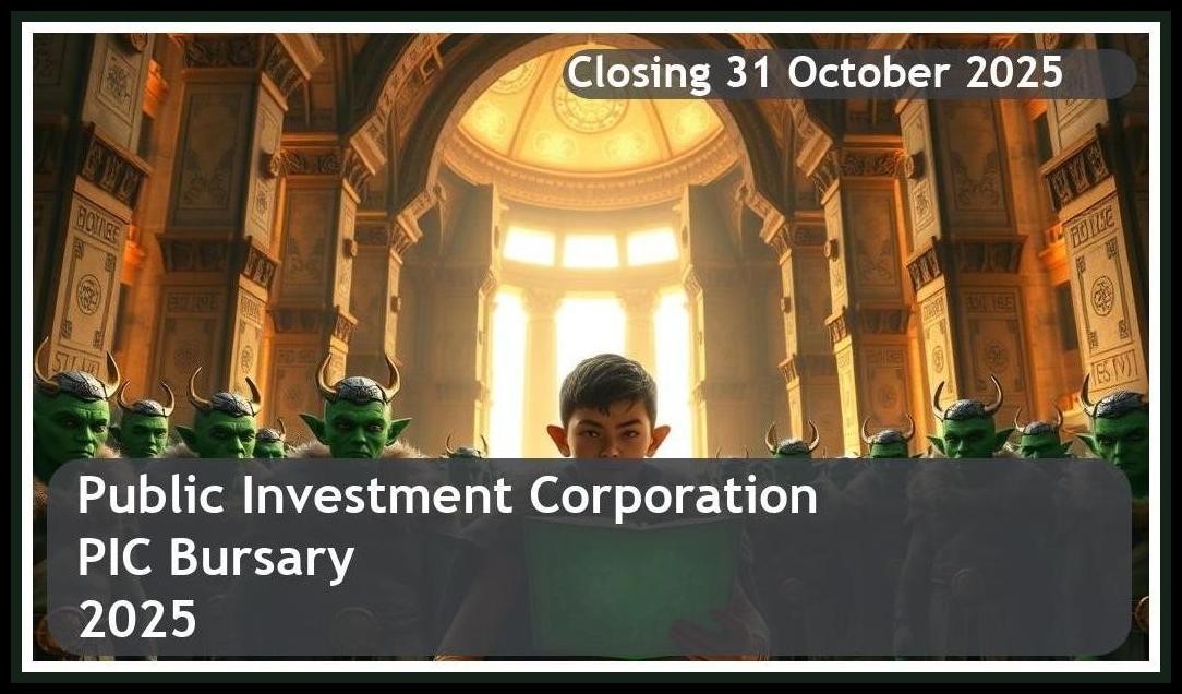 Public Investment Corporation (PIC) Bursary 2026 – Closing Date: 31 October 2025 – Apply Now!