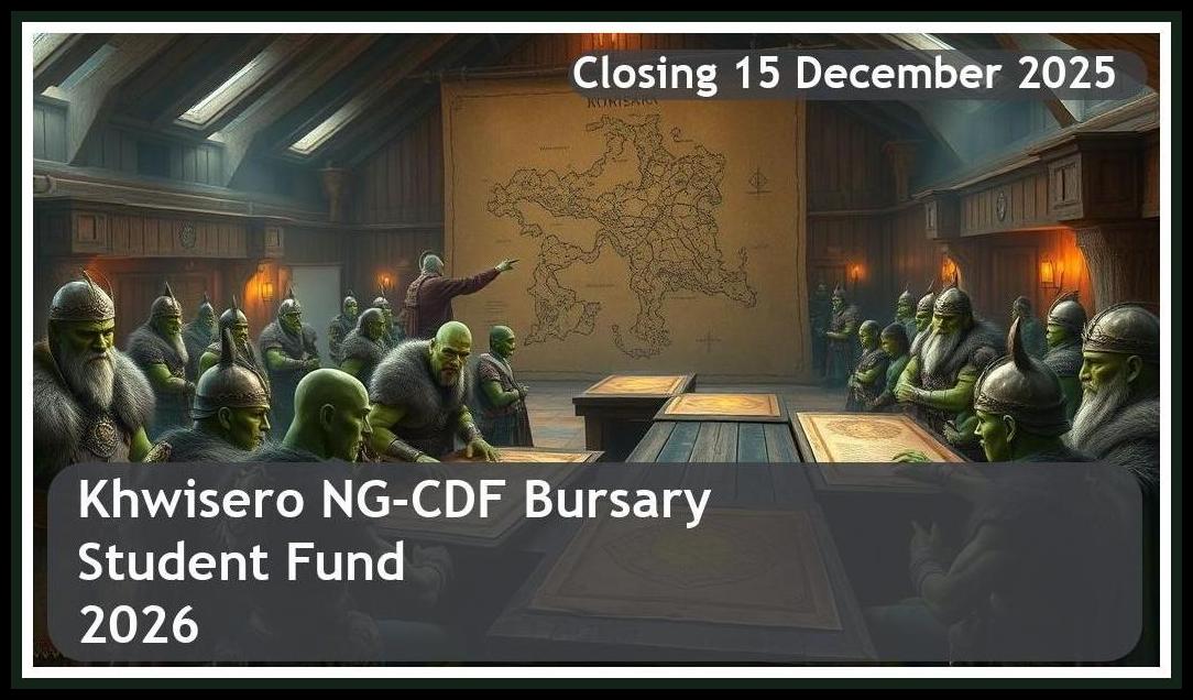 Khwisero NG-CDF Bursary 2026 – Closing Date: 15 December 2025 Apply Now!