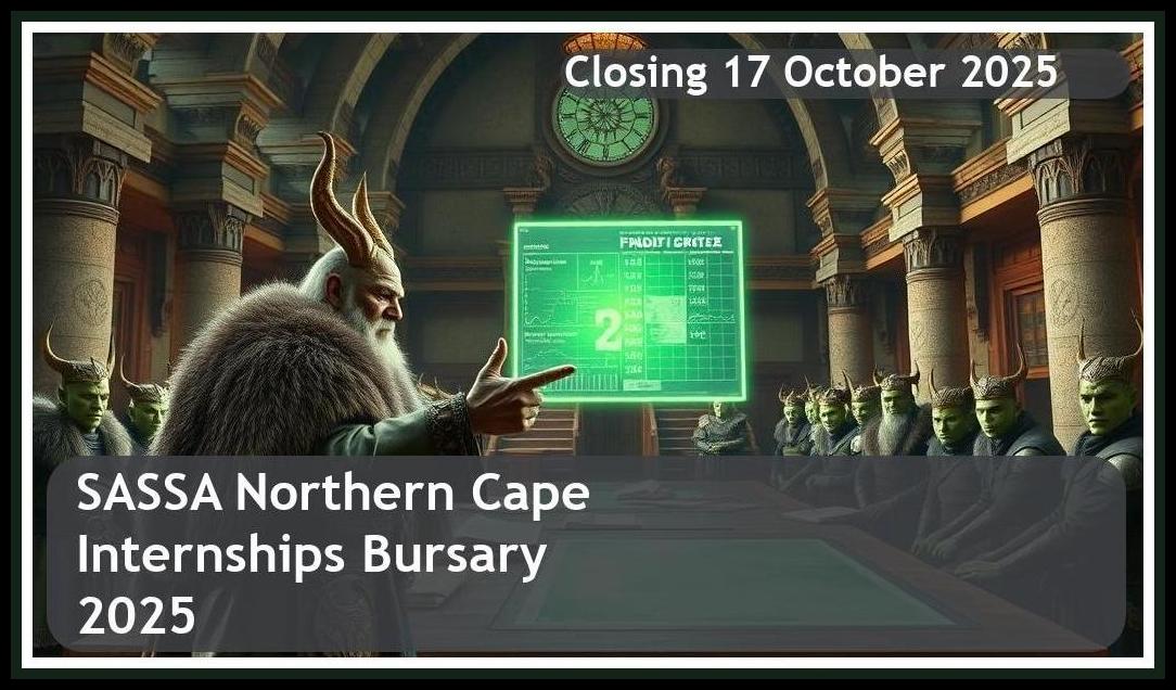 **SASSA Northern Cape Internships Bursary 2025 – Closing Date: 17 October 2025, Apply Now!**