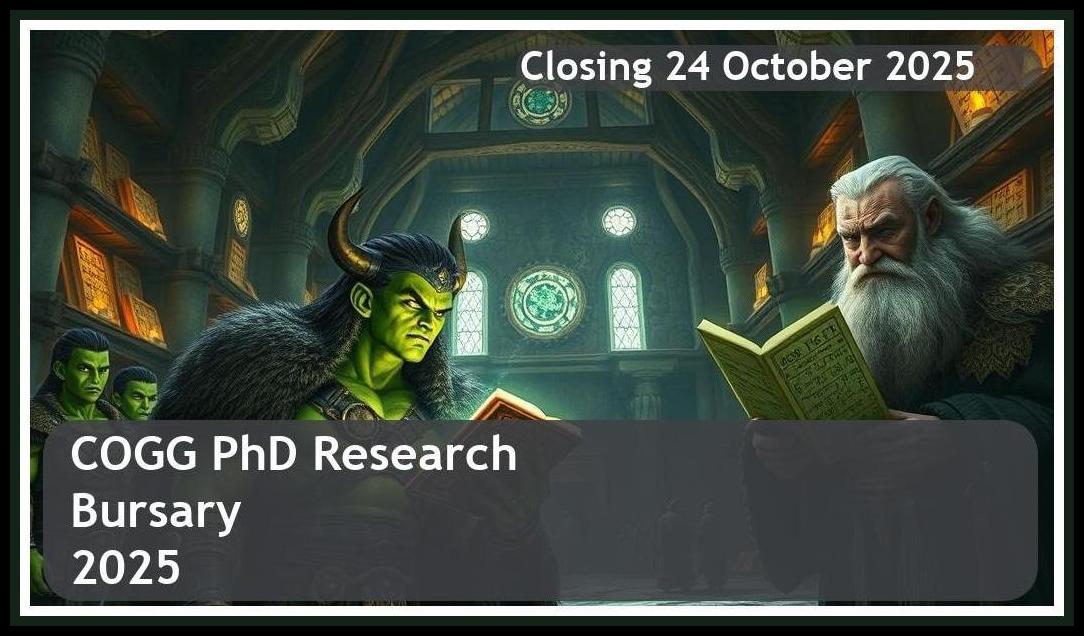COGG PhD Bursary 2025 – Closing Date: 24 October 2025 – Apply Now!