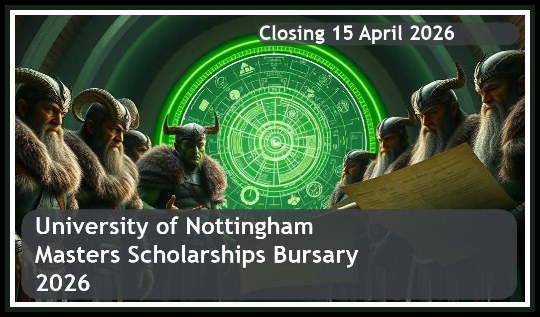 University of Nottingham Developing Solutions Masters Scholarships Bursary 2026 – Closing Date: 15 April 2026 Apply Now