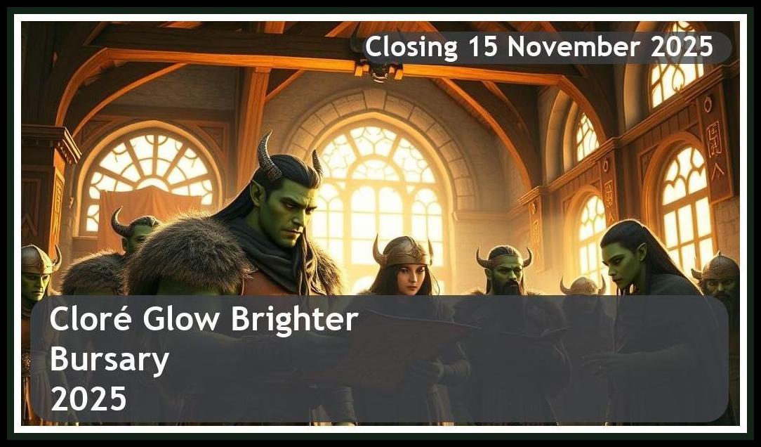 Cloré Glow Brighter Bursary 2025 – Closing Date: 15 November 2025 – Apply Now