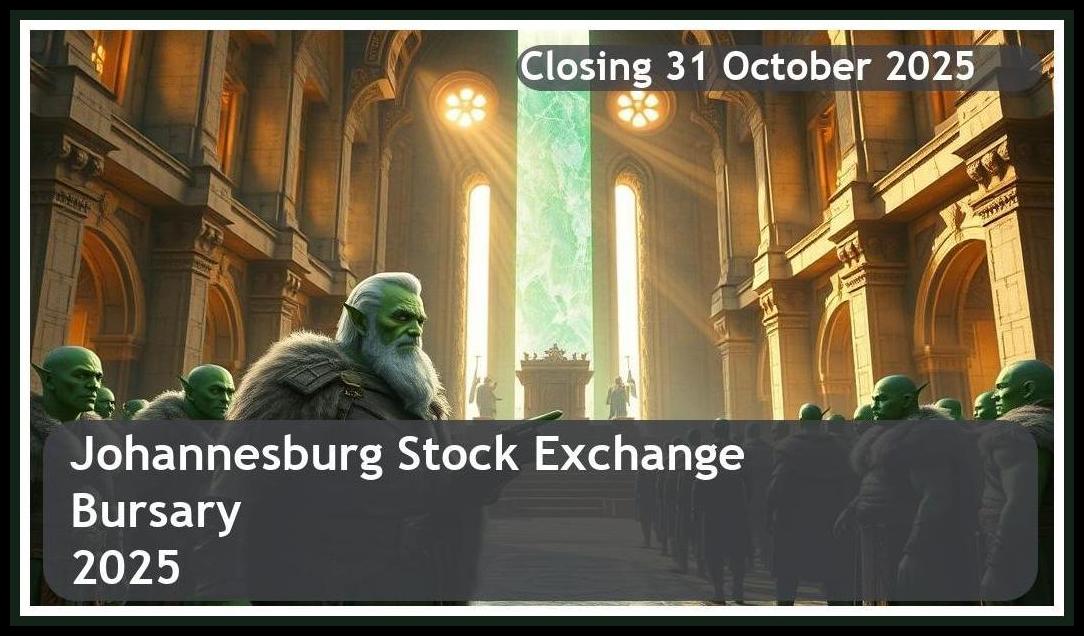Johannesburg Stock Exchange (JSE) Bursary 2026 – Closing Date: 31 October 2025 Apply Now!