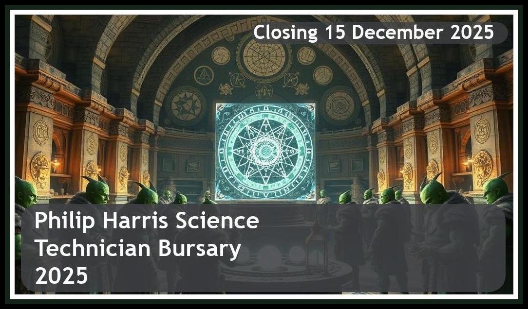 **Philip Harris Science Technician Bursary 2026 – Closing Date: 15 December 2025 Apply Now**