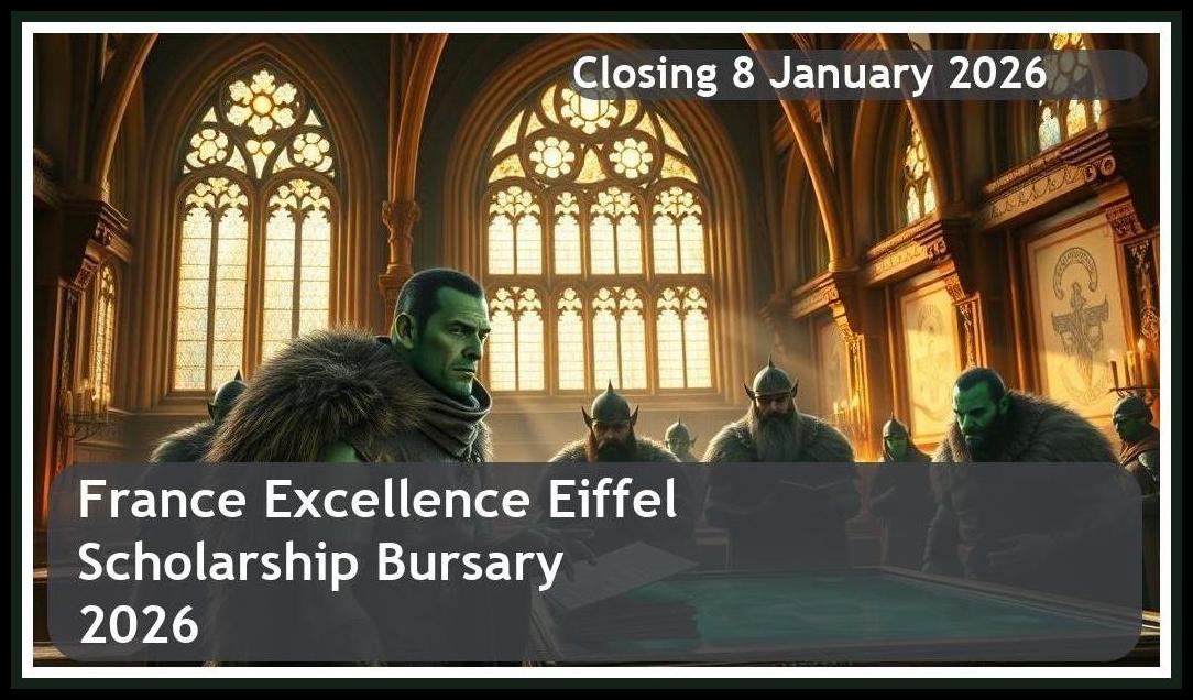 France Excellence Eiffel Scholarship 2026 Bursary – Closing Date: 8 January 2026 – Apply Now!