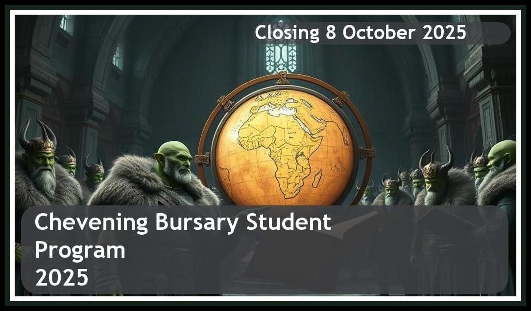 **Chevening Bursary 2026 – Closing Date: 8 October 2025 – Fully Funded!**