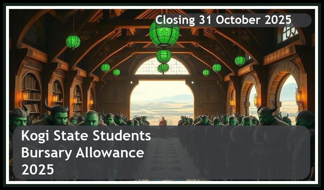 Kogi State Students Bursary Allowance 2025 – Closing Date: 31 October 2025 – Apply Now!