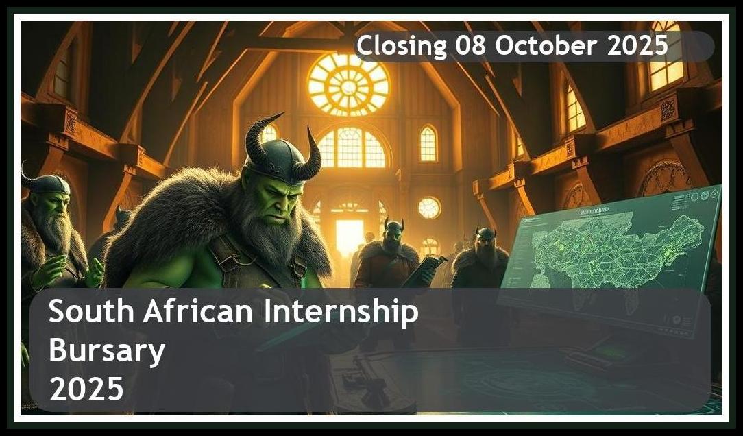 South African Internship Bursary 2025 – Closing Date: 08 October 2025 – Don’t Miss Out!