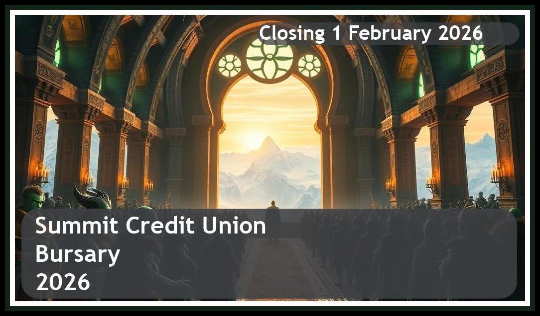 **Summit Credit Union Bursary 2026 – Closing Date: 1 February 2026 Apply Now!**