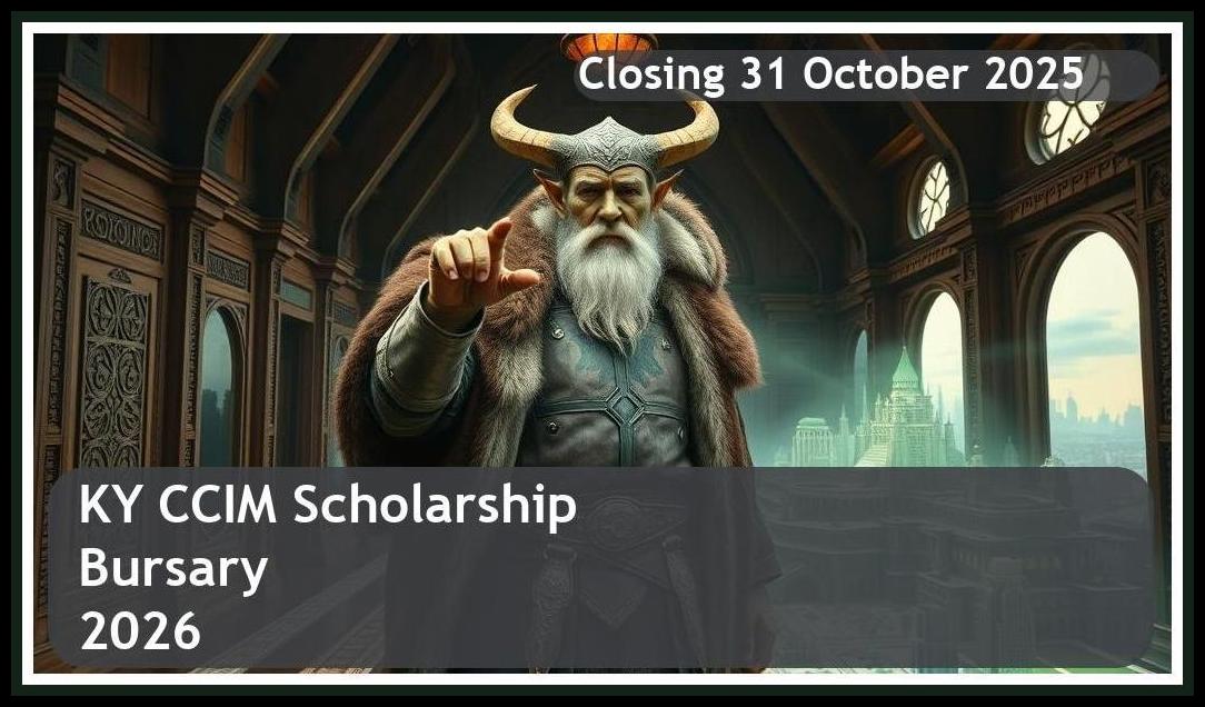 KY CCIM Scholarship Bursary 2026 – Closing Date: 31 October 2025 Apply Now!