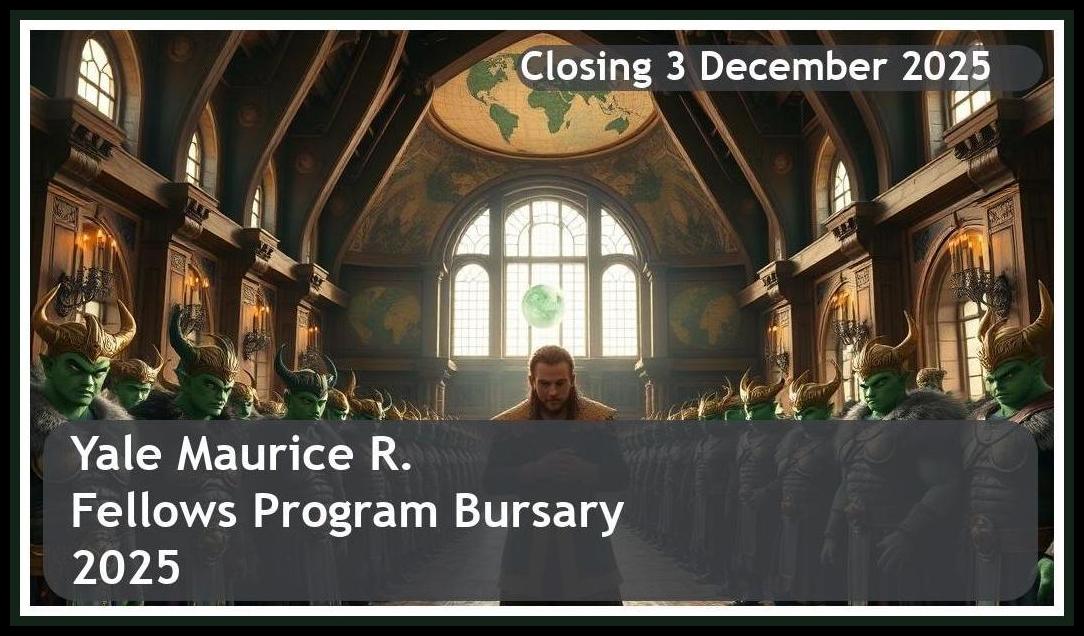 Yale Maurice R. Greenberg World Fellows Program Bursary 2026 – Closing Date: 3 December 2025 – Apply Now!