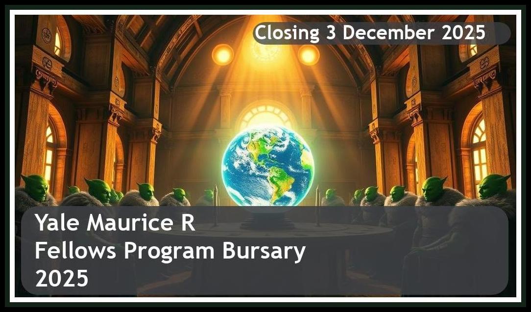 Yale Maurice R. Greenberg World Fellows Program Bursary 2026 – Closing Date: 3 December 2025 Apply Now!