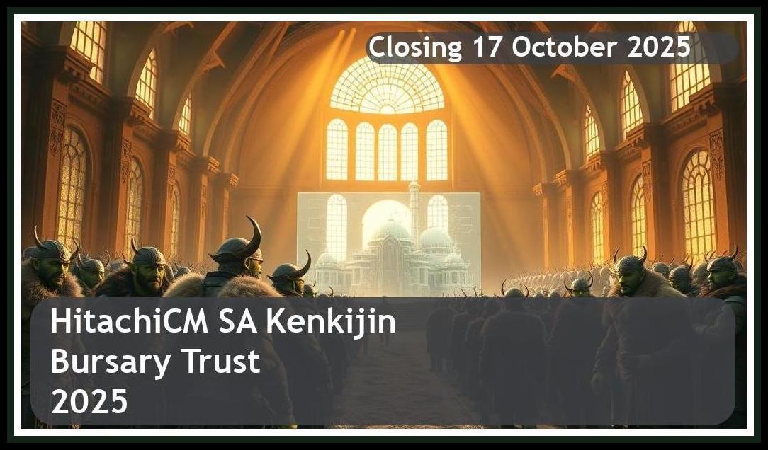 HitachiCM SA Kenkijin Bursary Trust 2025 – Closing Date: 17 October 2025 Apply Now