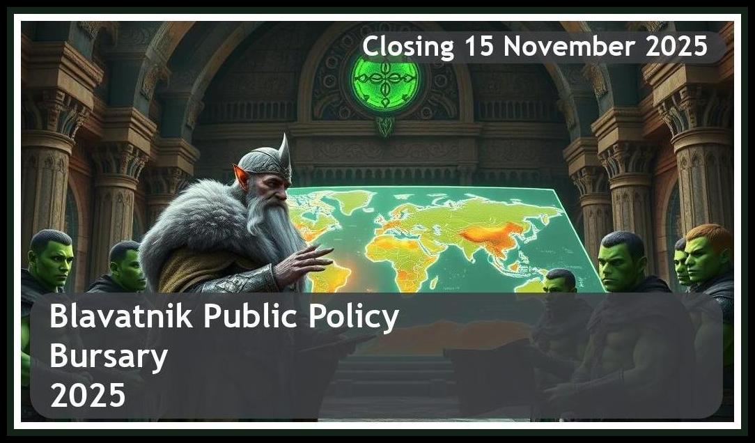 Blavatnik Public Policy Bursary 2026 – Closing Date: 15 November 2025 Apply Now!