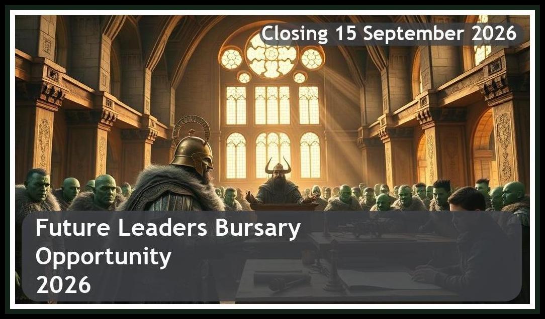 **Future Leaders Bursary 2026 – Closing Date: 15 September 2026 Apply Now**