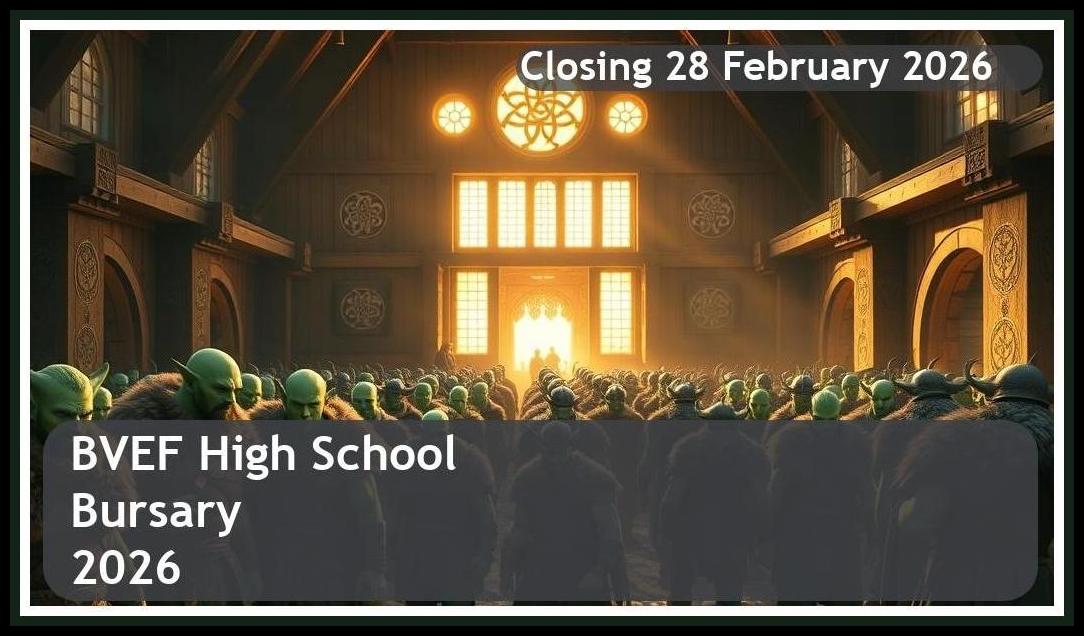 BVEF High School Bursary 2026 – Closing Date: 28 February 2026 Apply Now