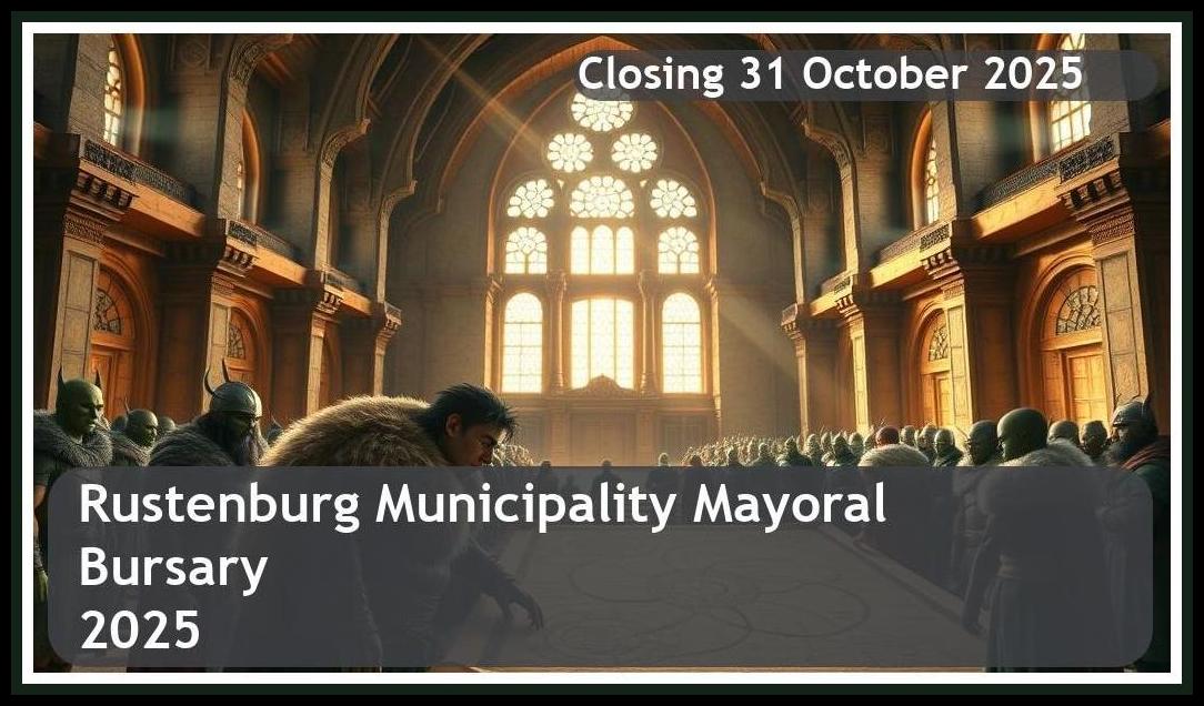 Rustenburg Municipality Mayoral Bursary 2026 – Closing Date: 31 October 2025 – Apply Now!