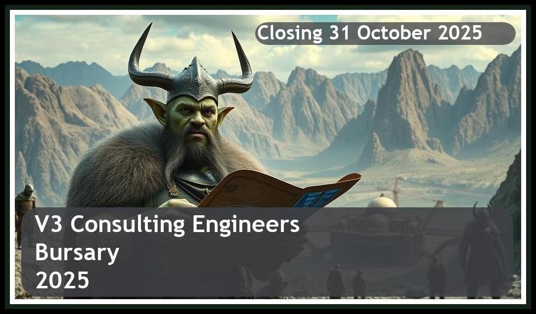 **V3 Consulting Engineers Bursary 2026 – Closing Date: 31 October 2025 Apply Now**