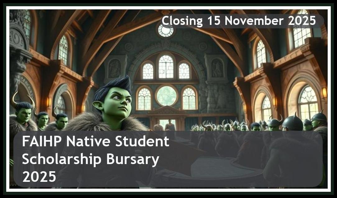 **FAIHP Native Student Scholarship Bursary 2026 – Closing Date: 15 November 2025 Apply Now**