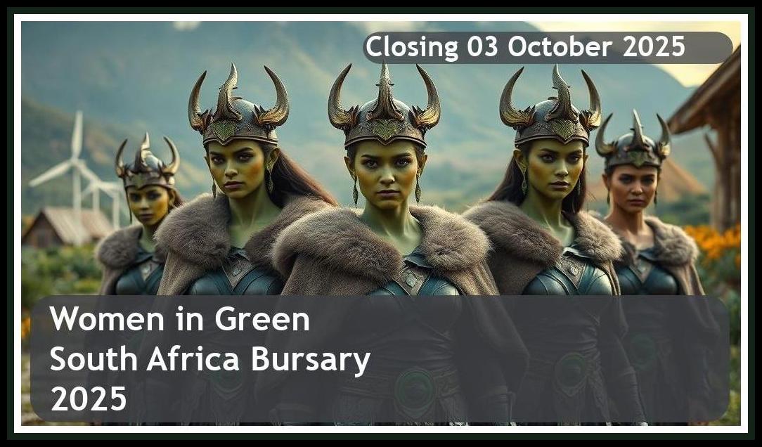 **Women in Green South Africa Bursary 2025 – Closing Date: 03 October 2025 Apply Now!**