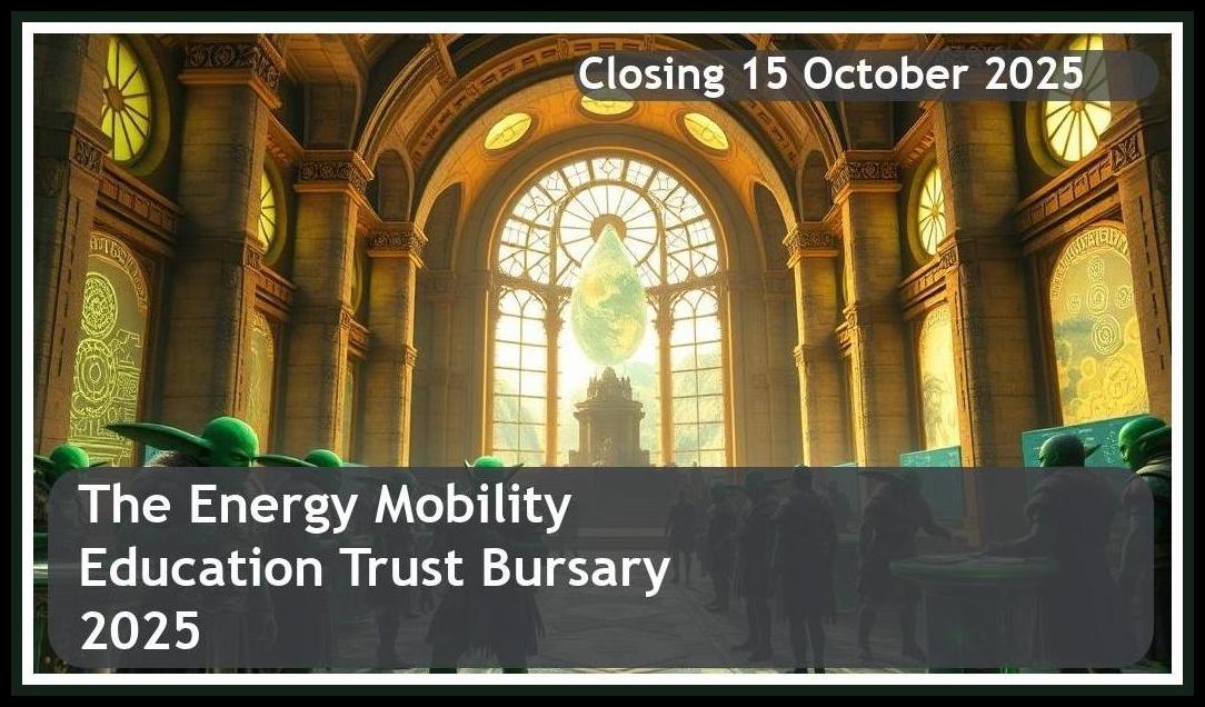 **The Energy Mobility Education Trust Bursary 2026 – Closing Date: 15 October 2025 Apply Now**