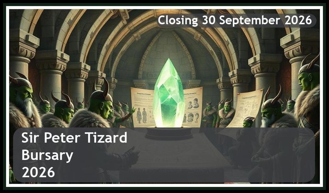 **Sir Peter Tizard Bursary 2026 – Closing Date: 30 September 2026, Funding Your Future**