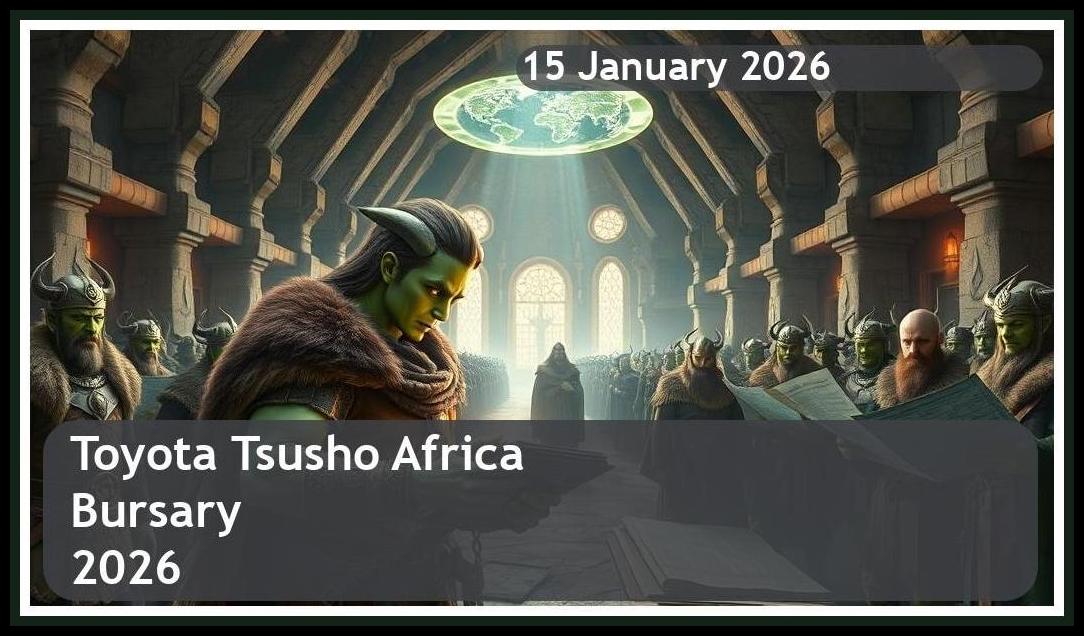 Toyota Tsusho Africa Bursary 2026 – Closing Date: 15 January 2026 – Apply Now!