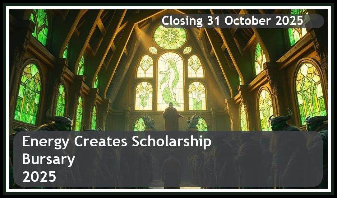 **Energy Creates Scholarship Bursary 2025 – Closing Date: 31 October 2025 Apply Now**