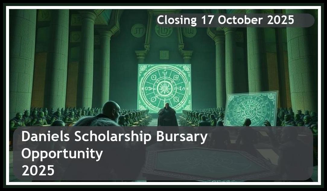 Daniels Scholarship Bursary 2026 – Closing Date: 17 October 2025 Get Funded!