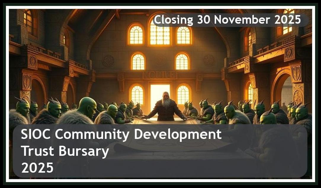 SIOC Community Development Trust Bursary 2026 – Closing Date: 30 November 2025 Apply Now!