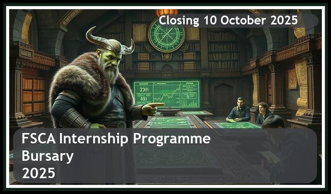 FSCA Internship Programme Bursary 2025/2026 – Closing Date: 10 October 2025 Apply Now!