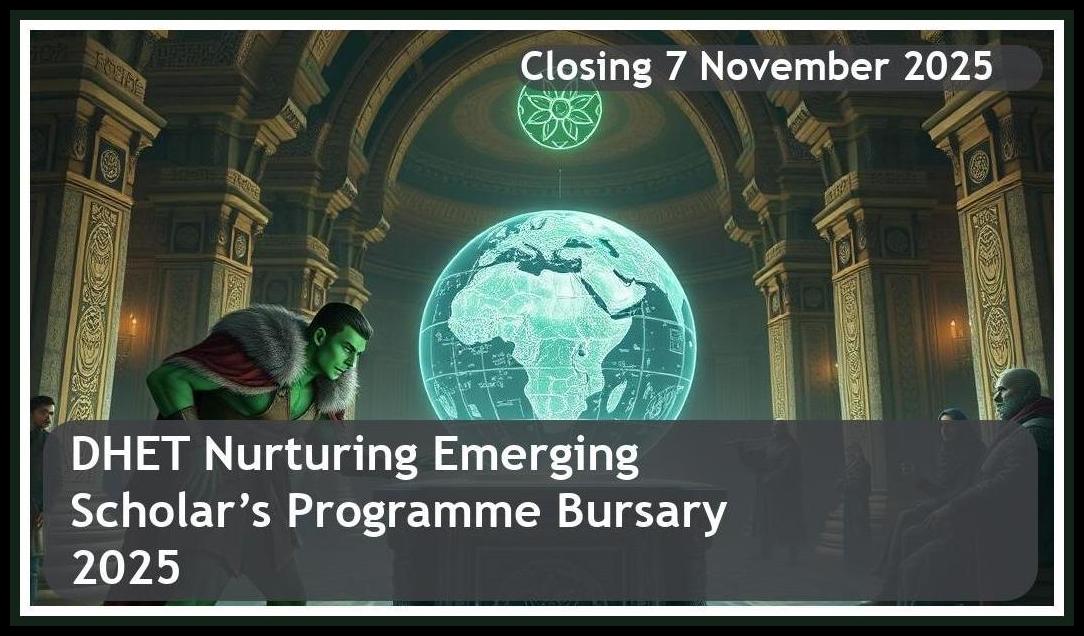 DHET Nurturing Emerging Scholar’s Programme Bursary 2026 – Closing Date: 7 November 2025 Get Funded
