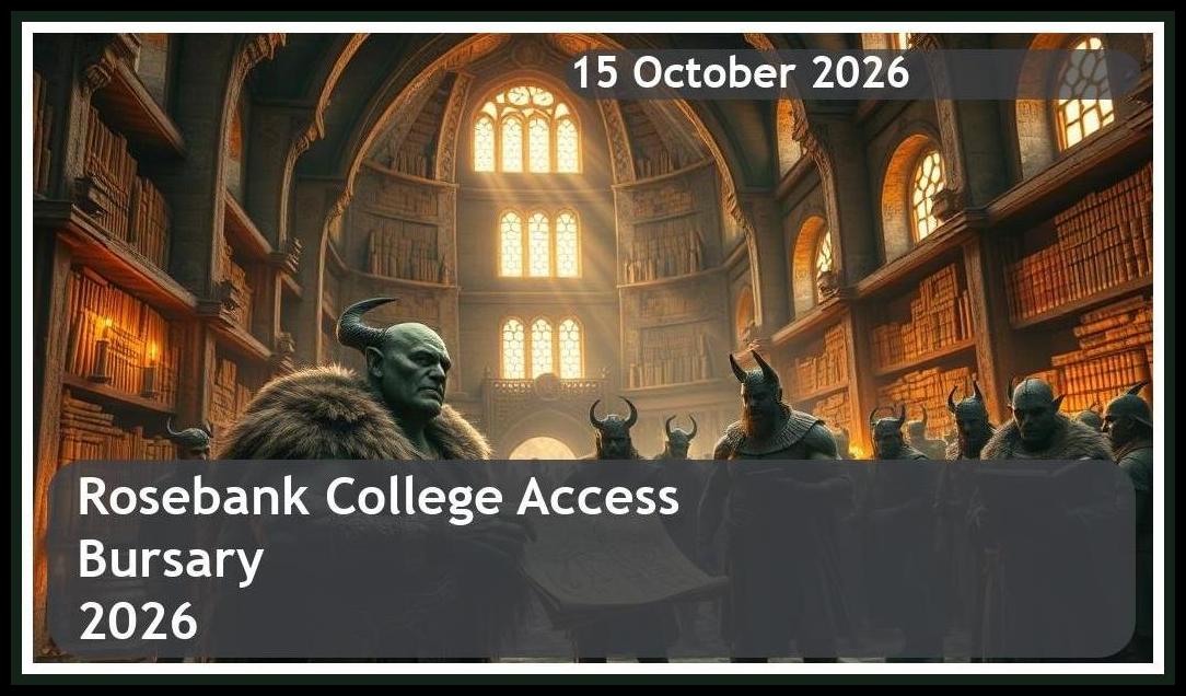 **Rosebank College Access Bursary 2026 – Closing Date: 15 October 2026 Apply Now!**