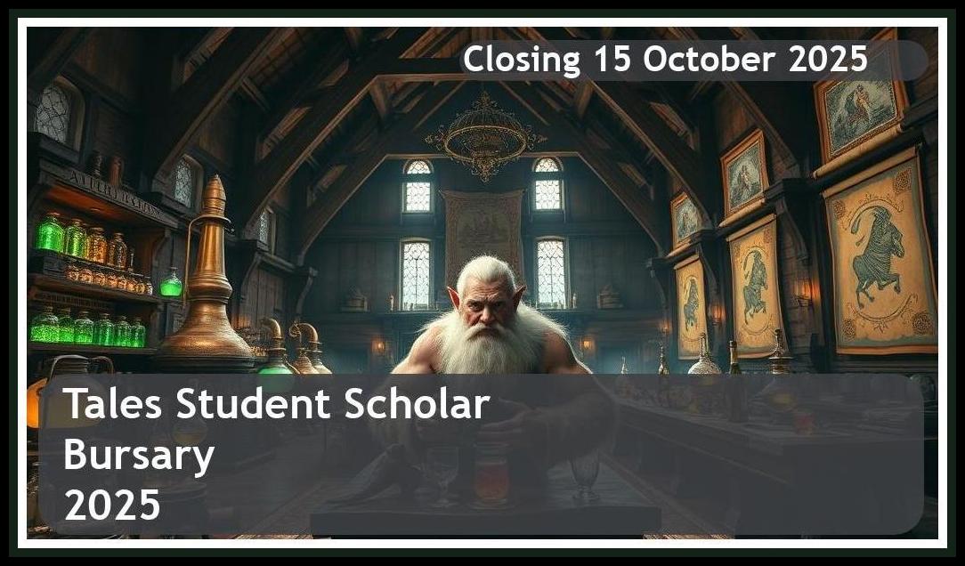 Tales Scholar Bursary 2026 – Closing Date: 15 October 2025 – Apply Now!