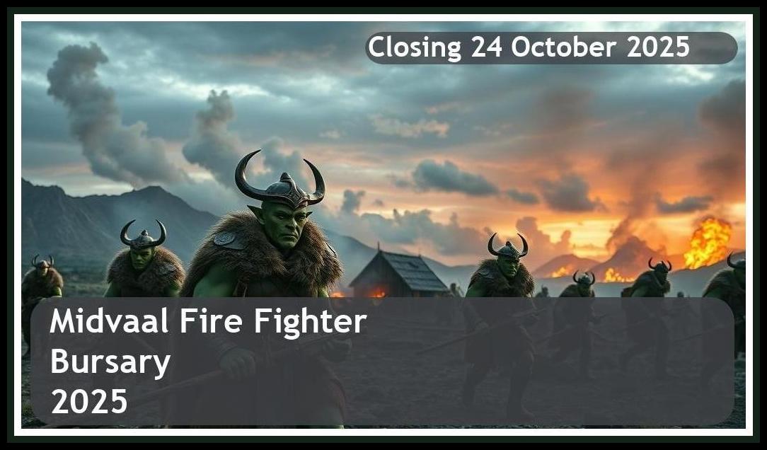 Midvaal Fire Fighter Bursary 2025 – Closing Date: 24 October 2025 Apply Now