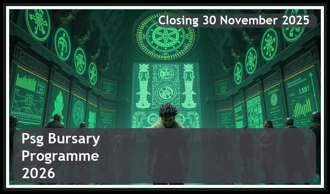 PSG Bursary Programme 2026 – Closing Date: 30 November 2025 – Apply Now!
