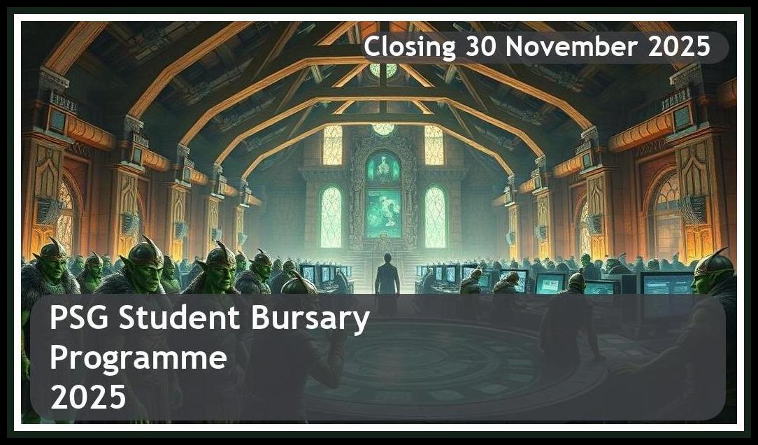 PSG Bursary Programme 2026 – Closing Date: 30 November 2025 – Apply Now!