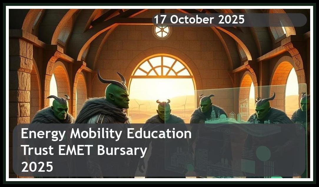 Energy Mobility Education Trust (EMET) Bursary 2026 – Closing Date: 17 October 2025 – Apply Now!